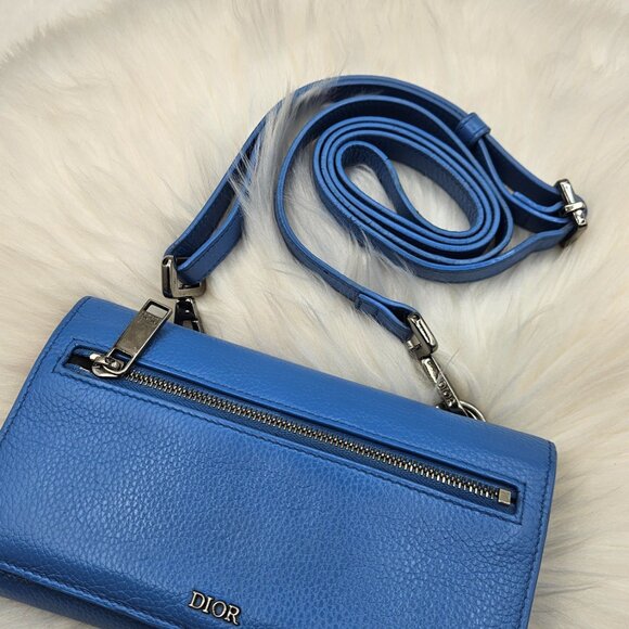 DIOR Men's Front Zip Flap Wallet - Picture 6 of 17